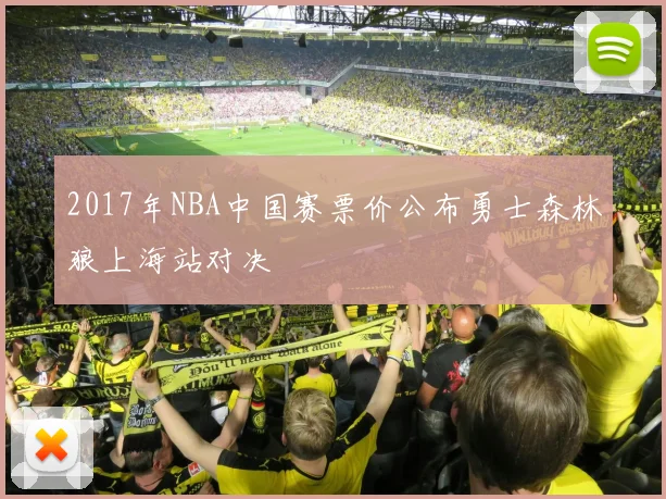 2017年NBA中国赛票价公布勇士森林狼上海站对决